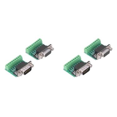Imagem de Adaptador de Conector Fêmea Macho Db9, Bloco Terminal de Parafuso, Placa de Conversão de 9 Pinos e 9 Furos Com Pcb, para Rs232 Rs485