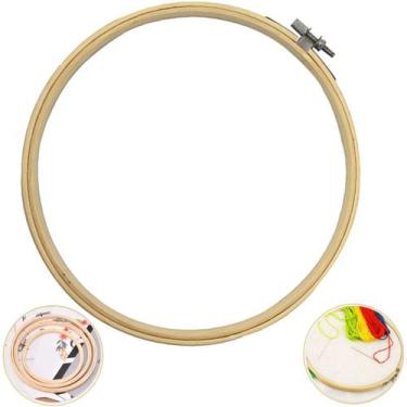 Imagem de Bastidor Bambu Com Tarraxa Bordado Manual Ponto Russo 15cm - Evolvere,