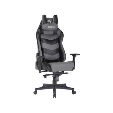 Imagem de Cadeira Gamer Techni Sport Reclinável Giratória Preta e Cinza TS61, Pr