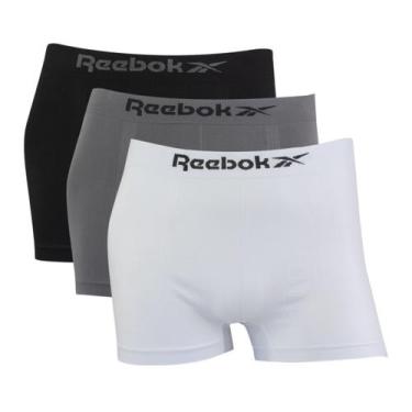 Imagem de Kit 3 Cuecas Reebok Boxer Classic Microfibra Sortido, P, Sortido