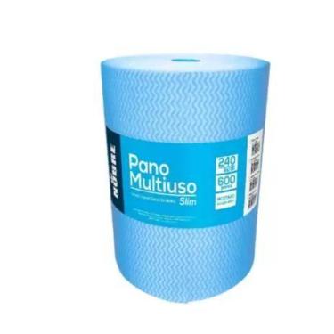 Imagem de Pano multiuso Slim 28cm x 240m picotado - 600 panos - azul - Nobre