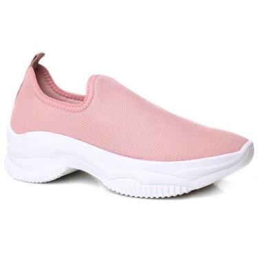 Imagem de Tênis Meia Feminino Liso Sola Alta Calce Fácil Macio Moda - Jhon Boots