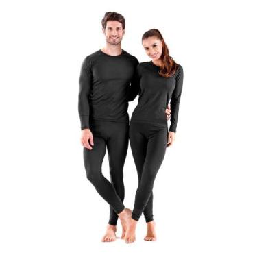 Imagem de Conjunto Térmico Frio Kit Blusa Calça Segunda Pele Feminino Masculino 