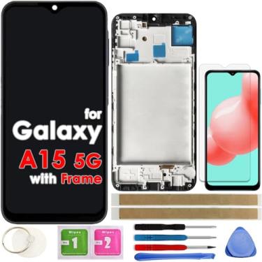 Imagem de Substituição de tela LCD Touch Display digitalizador com moldura para Samsung Galaxy A15 5G A156 SM-A156U A156P A156W A156VL A156A A156B A156M 6,5 polegadas