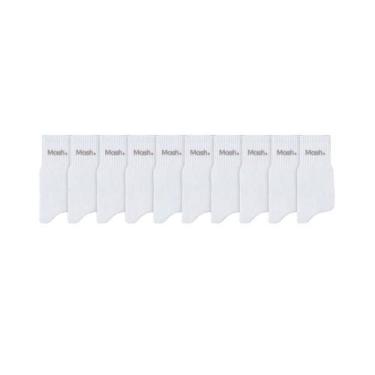 Imagem de Kit com 10 Pares de Meias Mash 202.05D - Brancas, 34/38, Branco