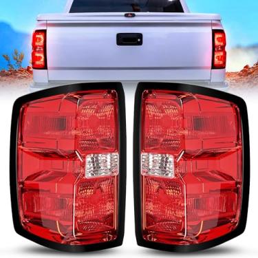 Imagem de Nilight Conjunto de luz traseira para Chevy Silverado 2014-2018 1500 2019 Chevy Silverado 1500LD 2015-2019 Chevy Silverado 2500HD/3500HD GMC Sierra 3500 HD Lâmpada traseira estilo original