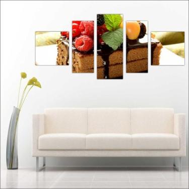 Imagem de Quadro Decorativo Padarias Bolo Cafeterias Decorações 5 Peças TT4 - Vi