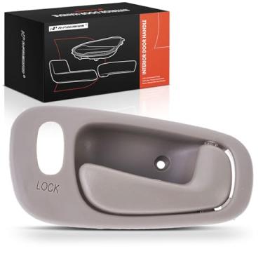 Imagem de A-Premium Maçaneta interna do lado do passageiro dianteiro direito compatível com Toyota Corolla e Chevrolet Prizm, 1998 1999 2000 2001 2002, bege, com fechaduras elétricas, substituição #