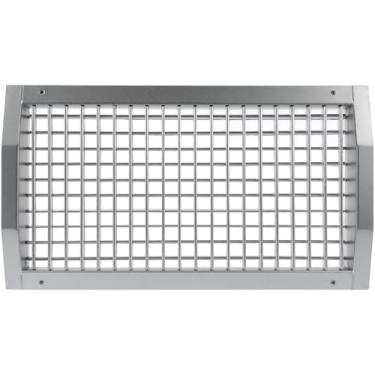 Imagem de Repa Market Grade de exaustão de ar de 43 cm x 23 cm para dutos redondos - 2 lâminas ajustáveis - Tampa de ventilação de suprimento de ar galvanizado - Canal de superfície redonda de ajuste lateral de