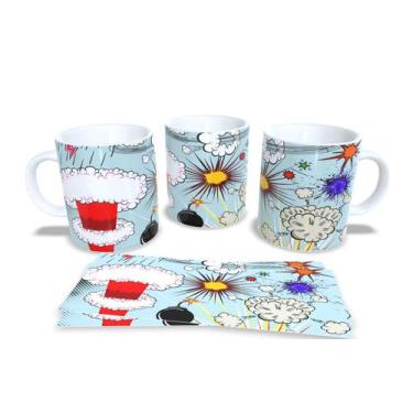 Imagem de Caneca Branca de Porcelana Personalizada Coleção Luta em Quadrinhos - 