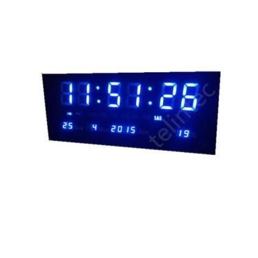 Imagem de Relógio de parede e mesa led digital 3615  - TLT, azul