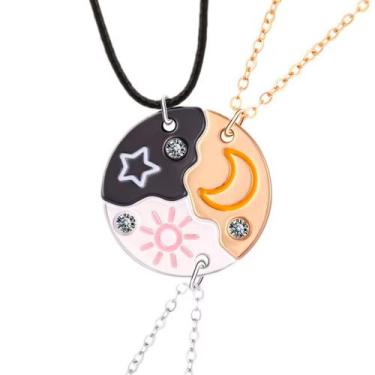 Imagem de Colar Melhores Amigas Best Friend Amizade Sol Lua Estrela Bf - Things 