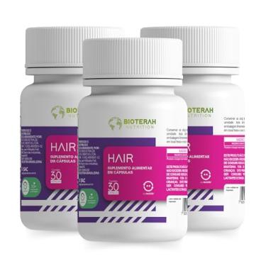 Imagem de HAIR 90 Cápsulas BIOTERAH Suplemento Alimentar Cabelos e Unhas Zinco e Vitaminas B6 e B7 Antioxidante