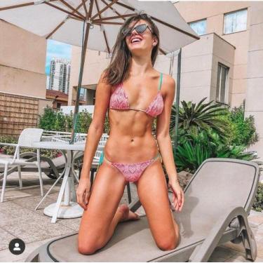 Imagem de Biquini Cortininha Estampado Flúor Blogueira Papilloo, M