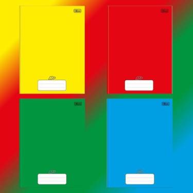 Imagem de Kit 04 Caderno Brochura Pequeno 1/4 Costurado D+ 96 Folhas Capa Dura T
