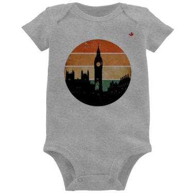 Imagem de Body Bebê Londres Vintage Sunset - Foca na Moda, Cinza, GG