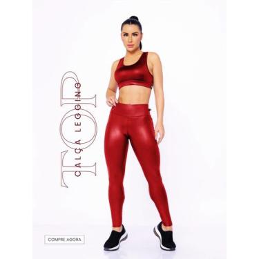 Imagem de Conjunto Sensacional Top Nadador e Calça Legging em Cirrê Conforto no 