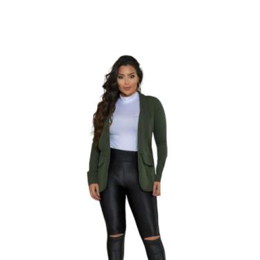 Imagem de Blazer Social em Alfaiataria com Bolso Falso Lateral - luh may, M, Ver