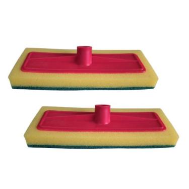 Imagem de 2 Esponjas Abrasivo Limpa Piso Azulejo Chão Rodo outros - DELPLAS