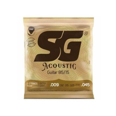 Imagem de Encordoamento para Violão SG Strings Aço 009 Bronze