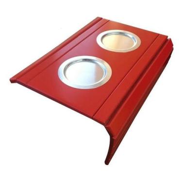 Imagem de Esteira De Braço De Sofá Vermelho Com Porta Copos De Alumínio. - MA SO