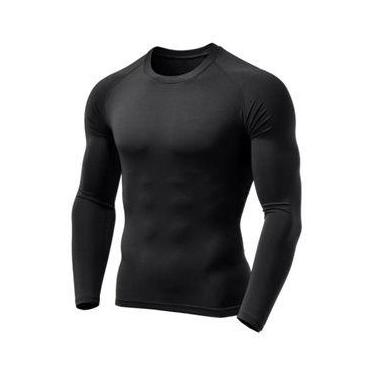 Imagem de Camisa Térmica Masculina Proteção Uv 50+ Segunda Pele Camiseta Blusa M