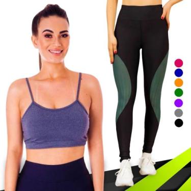Imagem de KIT conjunto TOP ALÇA FINA bojo + CALÇA LEG LEGGING REDINHA Feminino A