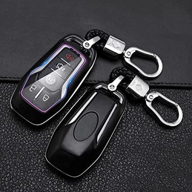 Imagem de WSWJDW Porta-chaves do carro capa porta-chaves porta-chaves, adequado para Ford Fusion Mondeo Mustang F150 Explorer Edge 2015 2016 2017 2018,1