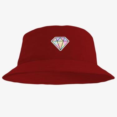 Imagem de Chapéu Bucket Hat Estampado Diamante - MP Moda Masculina, Único, Verme