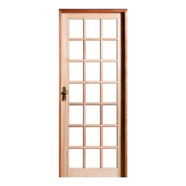 Imagem de Porta De Madeira Vidro Eucalipto 2,10x82 Cx14