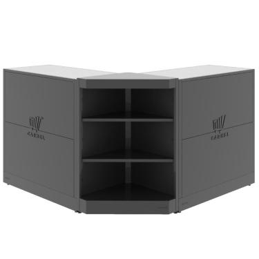 Imagem de Kit 2 Balcão Comercial Fechado 1 Canto Aberto 1,00m Amapá