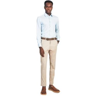 Imagem de Camisa Masculina Social Slim Modas Modal Executivo - FUSION MODAS , Az