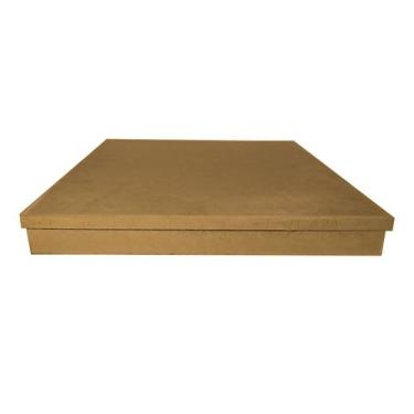 Imagem de Caixa Quadrada Tampa Sapato 45x45x6 Madeira Mdf - ATACADÃO DO ARTESANA