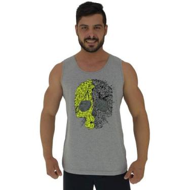 Imagem de Regata Clássica Masculina MXD Conceito Caveira Matagal, Cinza, G
