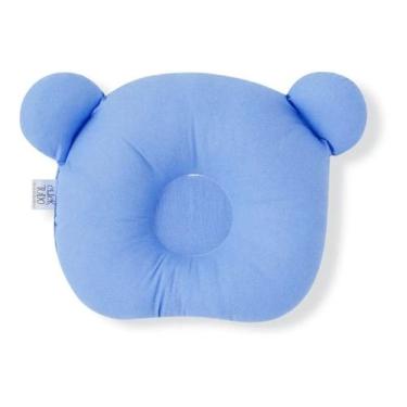 Imagem de Travesseiro Plagiocefalia Para Bebe Cabeça Chata - AZUL NOVO - CLICK T