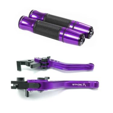 Imagem de Manete Manopla Esportivo Moto Vmax V-max Mt-01 Mt01 - Stark Race, Roxo