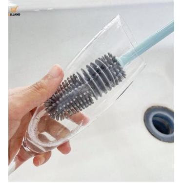 Imagem de Escova de Lavar Garrafa Mamadeira Copo Taça Silicone - PenTech