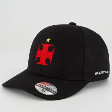 Imagem de Boné Vasco Escudo Camisas Negras Preto - Supercap, Único
