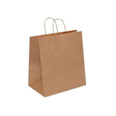 Imagem de 500 Unidades Sacos de papel Kraft para Delivery e Mercado Compras tama