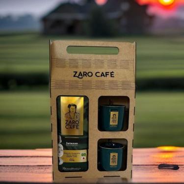 Imagem de Kit Presente Zaro Café Intenso Moído 500g + 2 Canecas Verdes 200ml