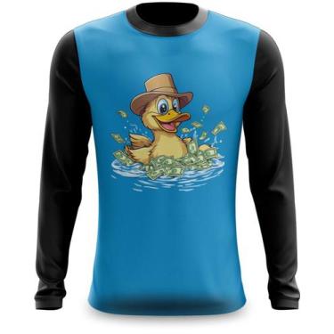 Imagem de Camiseta Manga Longa Pato Milionário com Chapéu - FABRIQUETA, XG