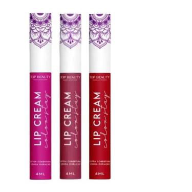 Imagem de Kit Batom Liquido Top Beauty Lip Cream Cores sortidas