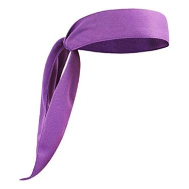 Imagem de CUTICATE Faixa de cabelo para corrida, fita, faixa de cabelo, faixa de cabelo, faixa de cabelo, para mulheres, homens, meninas, crianças, - roxo