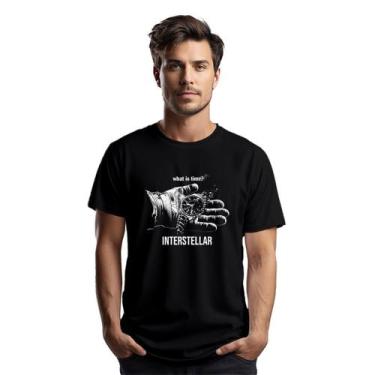 Imagem de Camiseta Preta What Is Time 100% Algodão Manga Curta - Sérgio Sacani, 