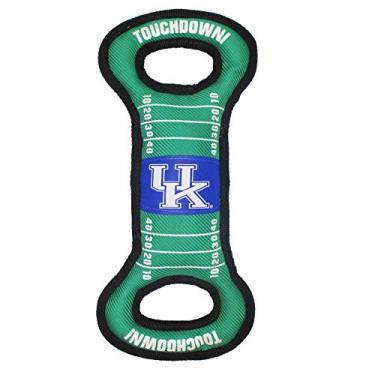 Imagem de Pets First Brinquedo para cães de campo de futebol NCAA com apito – Kentucky Wildcats – para puxar, jogar e buscar. – Brinquedo de PET resistente e durável