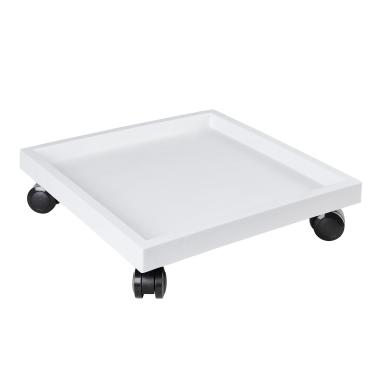 Imagem de NAZKAEN 14,2" Quadrado Rolo Planta Caddy Pires com Rodas, Resistente Roda Plantador Suporte para Vaso de Planta, Base Bandeja Rolo Coaster com Rodízios, Vaso de Flores Carrinho Suporte para Interior A