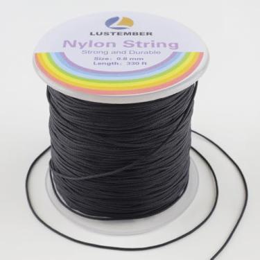 Imagem de LUSTEMBER Corda De Nylon De 0,8 Mm, Corda De Pulseira Forte, Cordão De Nylon Durável Para Fabricação De Joias, Pulseiras, Miçangas, Colares, Tranças De Rabo De Rato, Kumihimo, Sinos De Vento, Persia