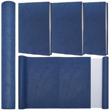 Imagem de CRASPIRE 51 x 11,8 pano de livro de linho azul marinheiro para a4-A8 tecido de encadernação de livros superfície de papel capa de livro álbum scrapbooking arquivo DIY protetor de cobertura de livros