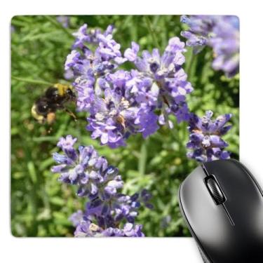 Imagem de 3dRose Mouse pad LLC 20 x 20 x 0,65 cm flor de lavanda e abelha (mp_24870_1)