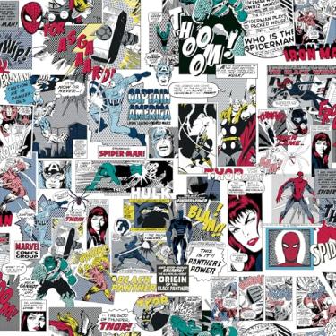 Imagem de RoomMates Papel de parede Marvel Classic Comics Peel and Stick, RMK12814PLW